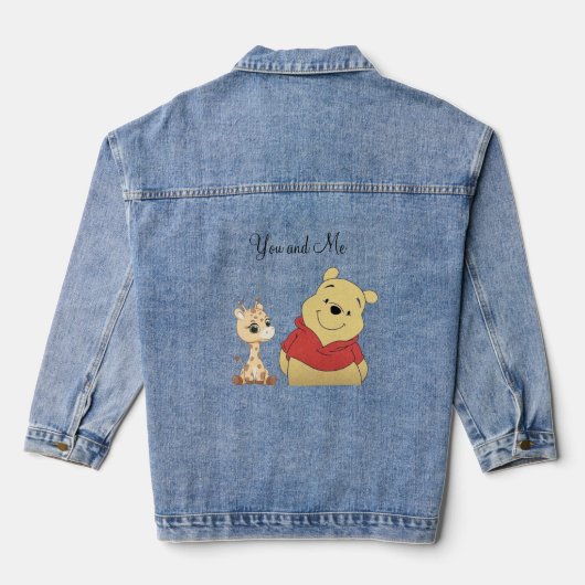 Minimale Denimjacke mit Tiermotiv Jeansjacke (Rückseite)