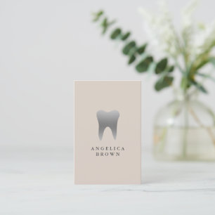 Minimale Dental Business Card - Silver Tooth Desig Visitenkarte