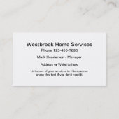 Minimale Design Drone Fotografie Visitenkarte (Rückseite)