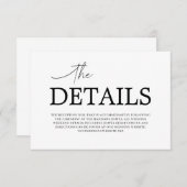 Minimale Details zur Hochzeit Dankeskarte (Vorne/Hinten)