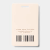 Minimale Doula-Identitätsfoto-Gestaltung in sanfte Ausweis (Rückseite)