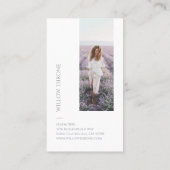 Minimale Drei-Bild-Collage Layout Monogramm Visitenkarte (Rückseite)