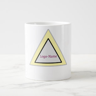 Minimale Dreiecks-Logogestaltung Jumbo-Tasse