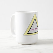 Minimale Dreiecks-Logogestaltung Kaffeetasse (Vorderseite Links)