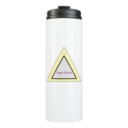 Minimale Dreiecks-Logogestaltung Thermosbecher (Vorderseite)