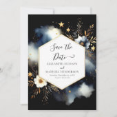Minimale druckbare Celestial-Hochzeit Save The Date (Vorderseite)