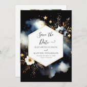 Minimale druckbare Celestial-Hochzeit Save The Date (Vorne/Hinten)