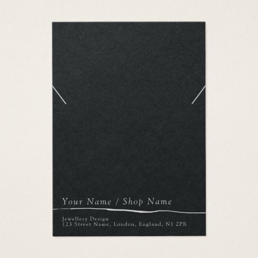 Minimale dunkelgraue Halskette/Armband-Grafikkarte (Vorderseite)