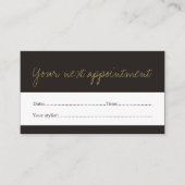 Minimale Dunkle Imitate Gold Beauty Terminkarte (Vorderseite)