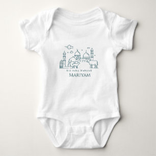 Minimale Eid al Adha-Linienkunst Amimal Baby Strampler