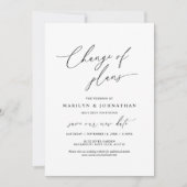 Minimale einfache Änderung der Pläne, Hochzeit ver Einladung (Vorderseite)