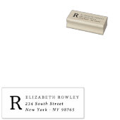 Minimale einfache Anfangsbuchstaben-Rücksendeadres Gummistempel (Stempel)