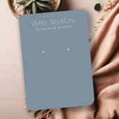 Minimale einfache, dunkle, matte blaue Ohrring-Anz Visitenkarte