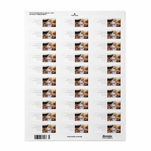 Minimale Einfache Elegante Foto Rücksendeadresse (Vorne)