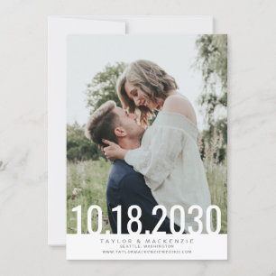 Minimale einfache fette Datumsüberlagerung Hochzei Save The Date
