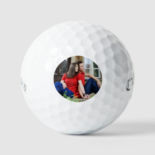 Minimale einfache Foto-Golfbälle Golfball (Vorderseite)