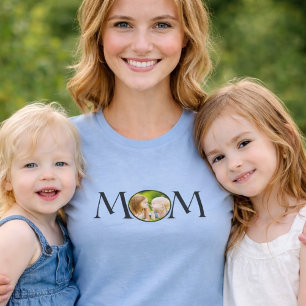 Minimale einfache Foto Navy MUTTER Muttertagsgesch T-Shirt