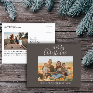 Minimale einfache Frohe Weihnachten Schrift Famili