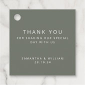 Minimale einfache Hochzeit Geschenkanhänger (Vorderseite)