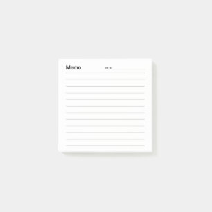 Minimale einfache Memo-Linie Post-it Klebezettel