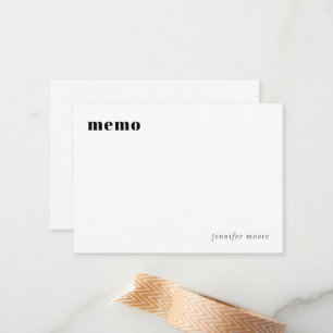 Minimale einfache Memo Planner Note Card Mitteilungskarte