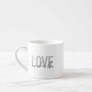 Minimale, einfache, moderne coole Design-Liebe Nas Espressotasse