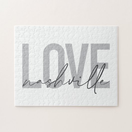 Minimale, einfache, moderne coole Design-Liebe Nas Puzzle (Horizontal)