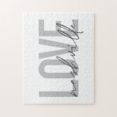 Minimale, einfache, moderne coole Design-Liebe Nas Puzzle (Vertikal)