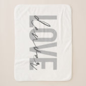 Minimale, einfache, moderne, urbane Design Liebe D Sherpadecke (Vorderseite)