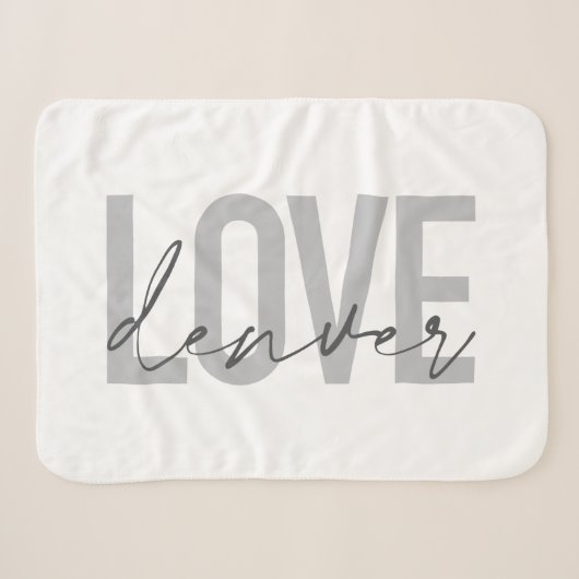 Minimale, einfache, moderne, urbane Design Liebe D Sherpadecke (Vorderseite (Horizontal))