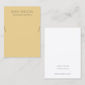 Minimale einfache Ocker-Gelb-Ketten-Anzeige Visitenkarte (Vorne/Hinten)