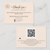 *~* Minimale einfache QR Danke Branding Logo Enc Begleitkarte (Vorne/Hinten)