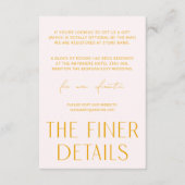 Minimale einfache rosa und gelbe Verschlusskarte Begleitkarte (Vorderseite)