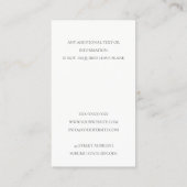Minimale einfache rosafarbene Monogramm-Initiale Visitenkarte (Rückseite)