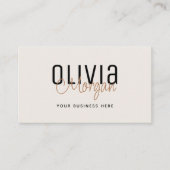 Minimale einfache Schriftart-Duo-QR-Code Visitenkarte (Vorderseite)