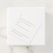 Minimale einfache Schwarz-Weiß-Typografie-Hochzeit Geschenkanhänger (Beispiel)