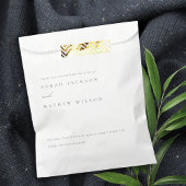 Minimale einfache Schwarz-Weiß-Typografie-Hochzeit Geschenktütchen