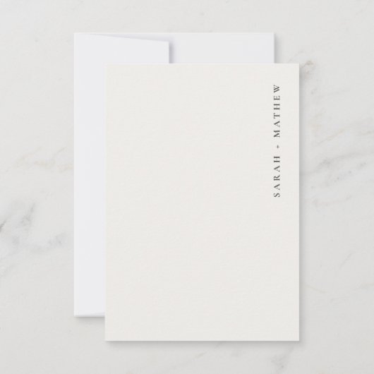 Minimale einfache Schwarz-Weiß-Typografie-Hochzeit RSVP Karte (Rückseite)