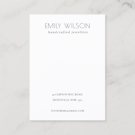 Minimale einfache Tomatensonde Roter Geruchsring-A Visitenkarte (Rückseite)