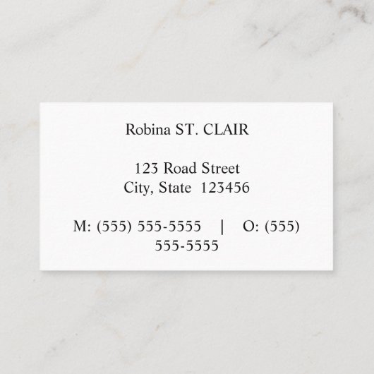 Minimale, einfache und Minimalistische Visitenkart Visitenkarte (Rückseite)