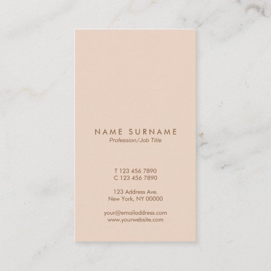 Minimale einfache visitenkarte (Rückseite)