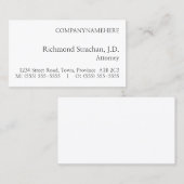 Minimale, einfache Visitenkarte (Vorne/Hinten)