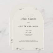 Minimale Einladung mit Liner Design 2025 (Vorne/Hinten)