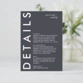 Minimale Einladung zur Hochzeit (Stehend Vorderseite)