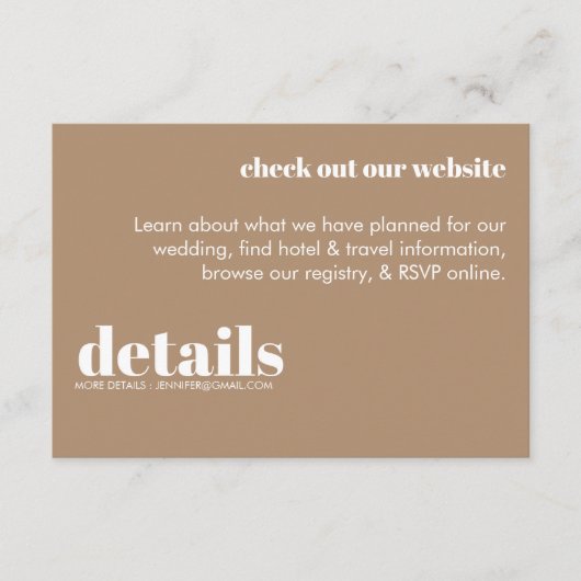 Minimale Einladung zur Hochzeit (Vorderseite)