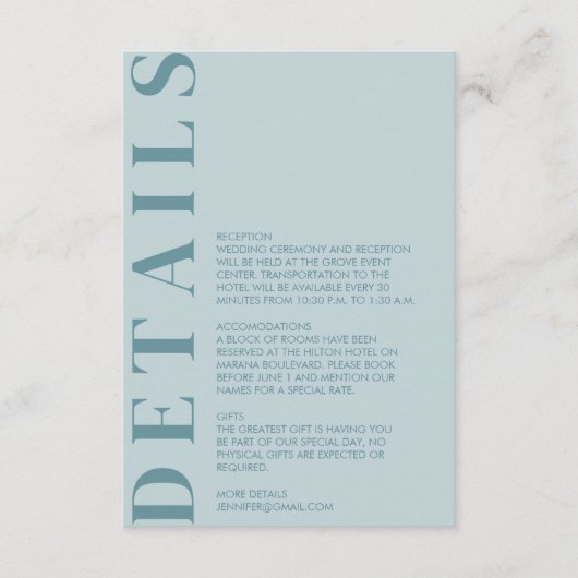 Minimale Einladung zur Hochzeit (Vorderseite)