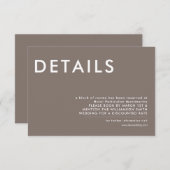 Minimale Einladung zur Hochzeit (Vorne/Hinten)