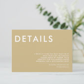 Minimale Einladung zur Hochzeit (Stehend Vorderseite)