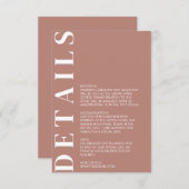 Minimale Einladung zur Hochzeit (Vorne/Hinten)