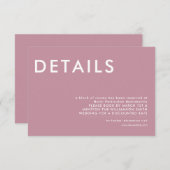 Minimale Einladung zur Hochzeit (Vorne/Hinten)